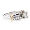 Image 2 : 14KT White Gold 1.50 ctw Diamond Unity Ring
