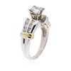 Image 3 : 14KT White Gold 1.50 ctw Diamond Unity Ring