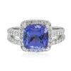 Image 1 : 14KT White Gold 3.04 ctw Tanzanite and Diamond Wedding Ring Set