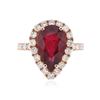 Image 1 : 14KT Rose Gold 5.67 ctw Ruby and Diamond Ring