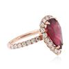 Image 2 : 14KT Rose Gold 5.67 ctw Ruby and Diamond Ring