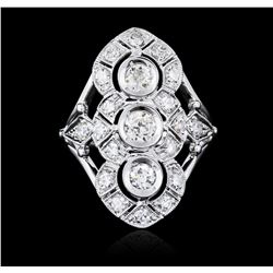 14KT White Gold 1.08 ctw Diamond Ring