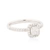 Image 2 : 14KT White Gold 0.61 ctw Diamond Ring