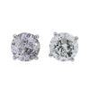 Image 1 : 14KT White Gold 1.17 ctw Diamond Stud Earrings