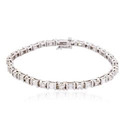 14KT White Gold 2.81 ctw Diamond Tennis Bracelet
