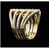 Image 3 : 14KT Yellow Gold 1.00 ctw Diamond Ring