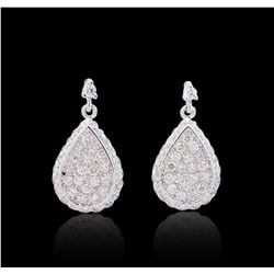 14KT White Gold 2.02 ctw Diamond Earrings