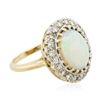 Image 2 : 14KT Yellow Gold 2.50 ctw Opal and Diamond Ring