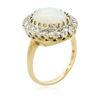 Image 3 : 14KT Yellow Gold 2.50 ctw Opal and Diamond Ring