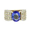 Image 1 : 14KT Yellow Gold 2.24 ctw Tanzanite and Diamond Ring