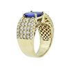 Image 3 : 14KT Yellow Gold 2.24 ctw Tanzanite and Diamond Ring