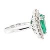 Image 2 : 14KT White Gold 2.02 ctw Emerald and Diamond Ring