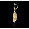 Image 2 : 14KT Yellow Gold 35.28 ctw Citrine and Diamond Earrings
