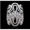 Image 1 : 14KT White Gold 1.62 ctw Diamond Ring
