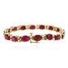 Image 2 : 14KT Yellow Gold 16.16 ctw Ruby and Diamond Bracelet