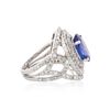 Image 3 : 14KT White Gold 4.67 ctw Tanzanite and Diamond Ring