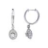 Image 2 : 14KT White Gold 1.23 ctw Diamond Earrings