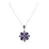 Image 1 : 14KT White Gold 18.01 ctw Tanzanite and Diamond Pendant With Chain