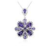 Image 2 : 14KT White Gold 18.01 ctw Tanzanite and Diamond Pendant With Chain