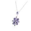 Image 3 : 14KT White Gold 18.01 ctw Tanzanite and Diamond Pendant With Chain