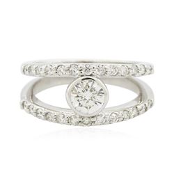 14KT White Gold 0.78 ctw Diamond Ring
