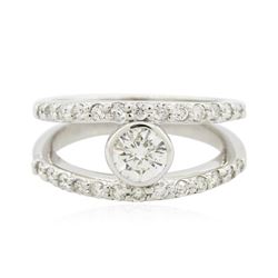 14KT White Gold 0.78 ctw Diamond Ring