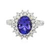 Image 1 : 14KT White and Yellow Gold 2.83 ctw Tanzanite and Diamond Ring