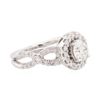 Image 2 : 14KT White Gold 1.56 ctw Diamond Ring