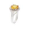 Image 3 : 14KT White Gold 4.03 ctw Citrine and Diamond Ring