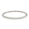 Image 1 : 14KT White Gold 3.16 ctw Diamond Bangle Bracelet
