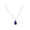 Image 1 : 14KT White Gold GIA Certified 31.37 ctw Tanzanite and Diamond Pendant With Chain