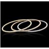 Image 2 : 14KT Three-Tone Gold 6.01 ctw Diamond Bangle Bracelet