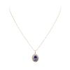 Image 1 : 14KT Two-Tone Gold 1.76 ctw Tanzanite and Diamond Pendant With Chain