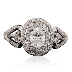 14KT White Gold 0.86 ctw Diamond Ring