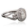 Image 3 : 14KT White Gold 0.86 ctw Diamond Ring