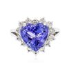 Image 1 : 14KT White Gold 4.54 ctw Tanzanite and Diamond Ring
