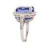 Image 3 : 14KT White Gold 17.22 ctw GIA Cert Tanzanite and Diamond Ring