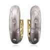 Image 1 : 14KT Two-Tone Gold 0.10 ctw Diamond Earrings