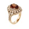 Image 3 : 18KT Rose Gold 3.31 ctw Garnet and Diamond Ring