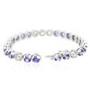 Image 3 : 14KT White Gold 9.20 ctw Tanzanite and Diamond Bracelet