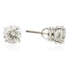 Image 2 : 14KT White Gold 4.06 ctw Diamond Solitaire Earrings