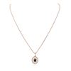 Image 1 : 14KT Rose Gold 1.12 ctw Ruby and Diamond Pendant with Chain