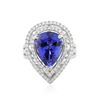 Image 1 : 14KT White Gold 6.27 ctw Tanzanite and Diamond Ring