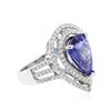 Image 2 : 14KT White Gold 6.27 ctw Tanzanite and Diamond Ring