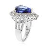 Image 3 : 14KT White Gold 6.27 ctw Tanzanite and Diamond Ring