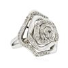 Image 2 : 14KT White Gold 0.67 ctw Diamond Ring