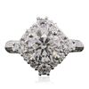 Image 1 : 18KT White Gold 3.09 ctw Diamond Ring