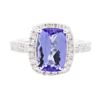Image 1 : 14KT White Gold 2.82 ctw Tanzanite and Diamond Ring