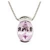Image 2 : 14KT White Gold 80.22 ctw Kunzite and Diamond Pendant With Chain