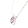 Image 3 : 14KT White Gold 80.22 ctw Kunzite and Diamond Pendant With Chain
